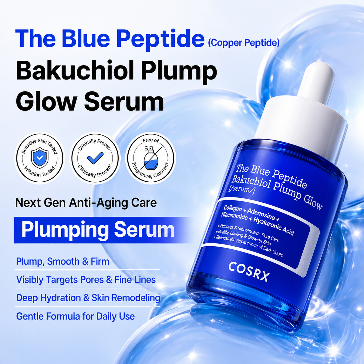 Korean Blue Copper Peptide Bakuchiol Serum