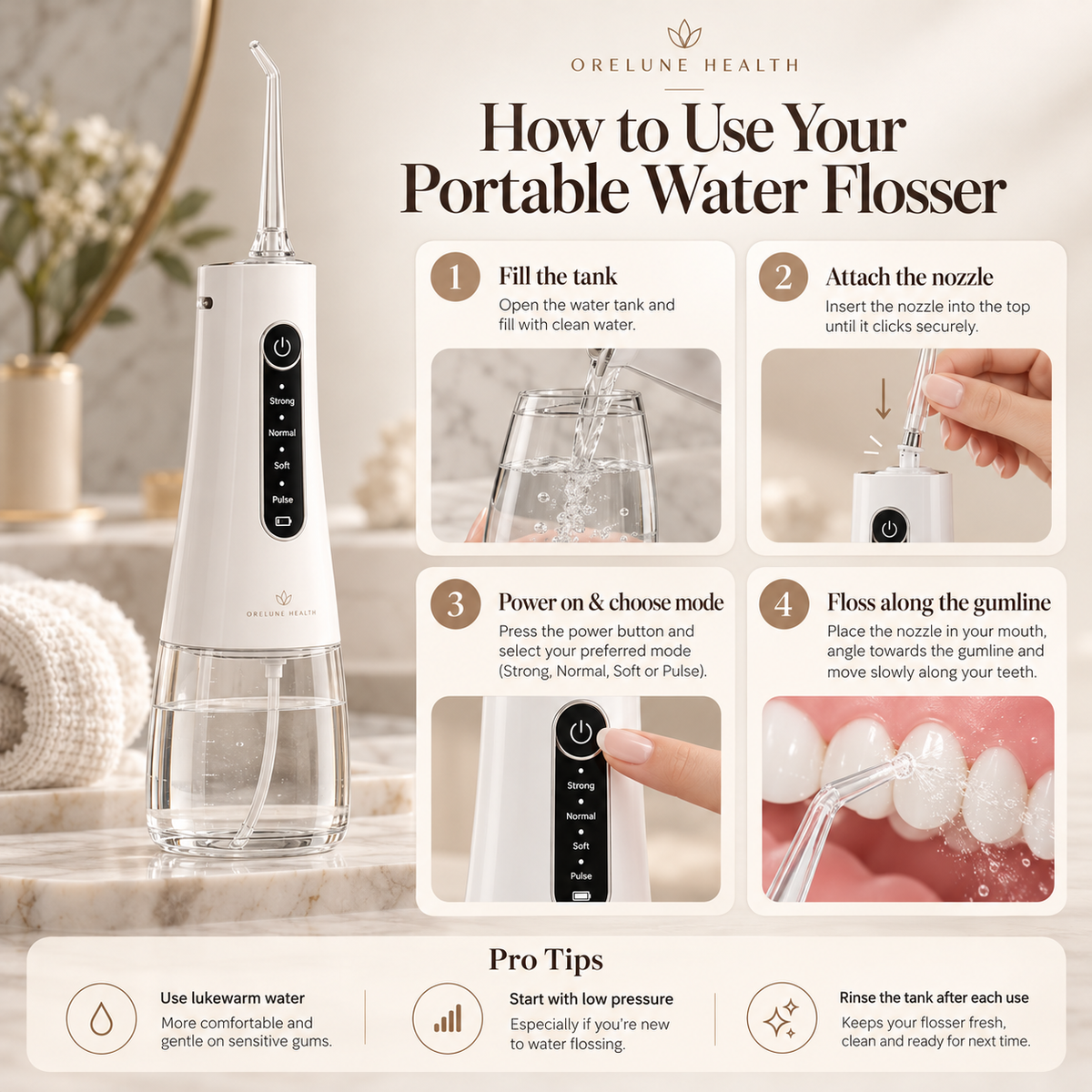 Smart Portable Water Flosser